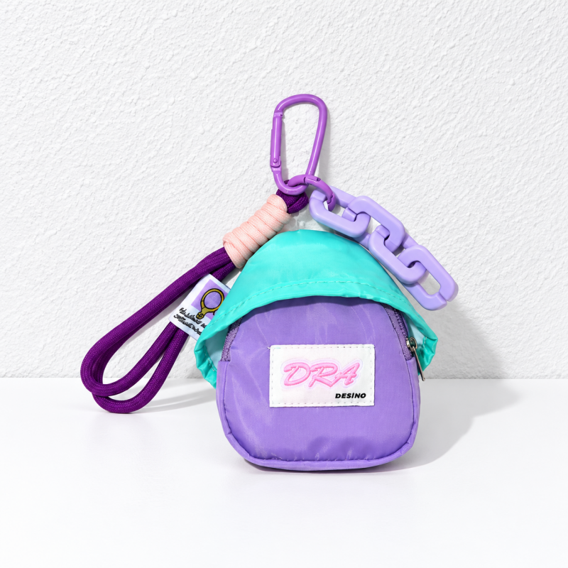 CouldNook Mini Coin Pouch Charm - Colorful Shapes And Clip Attachment