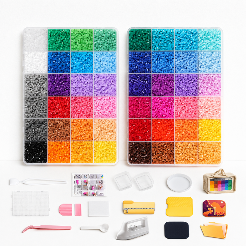 CouldNook Fusion Bead Material Kit - Color Trays and Tool Options