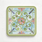 CouldNook Patterned Coaster - Rounded Square and Colorful Illustrated Surface Choices