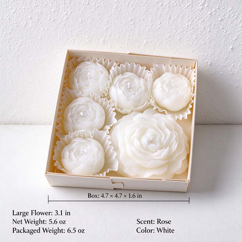 CouldNook Peony Scented Candle Set - Sculpted Floral Gift