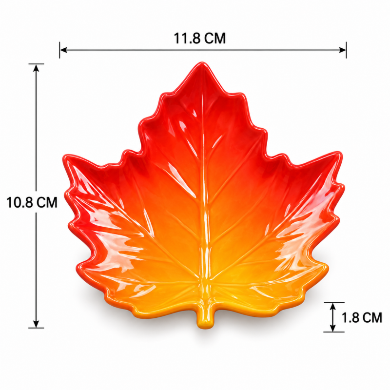 CouldNook Maple Leaf Jewelry Dish - Veined Glaze