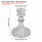 CouldNook Decorative Glass Candle Holder - Sculpted Shapes