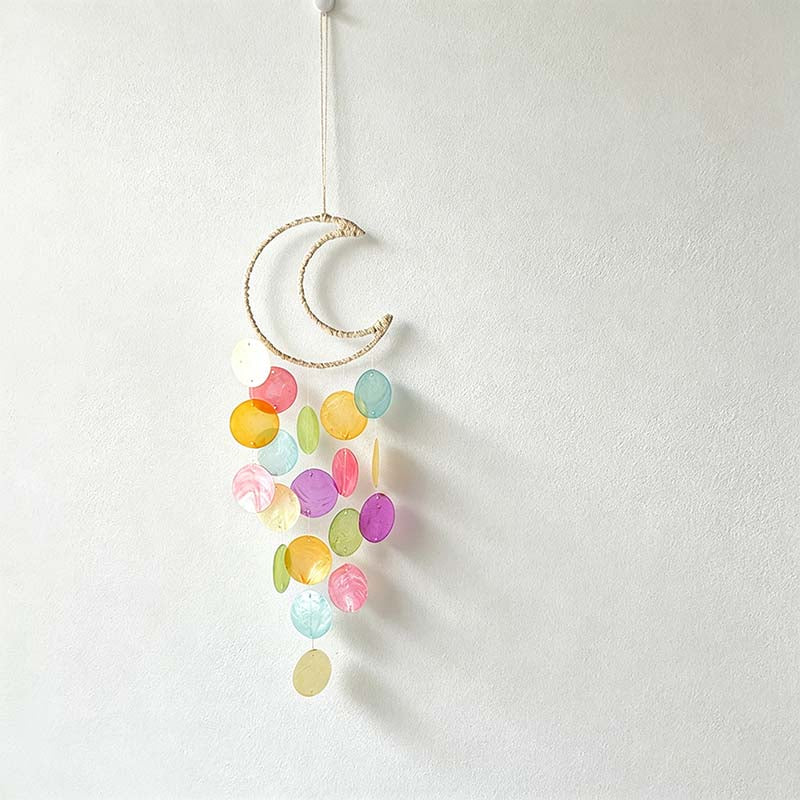 CouldNook Shell Wind Chime Material Kit - Moon Ring Options