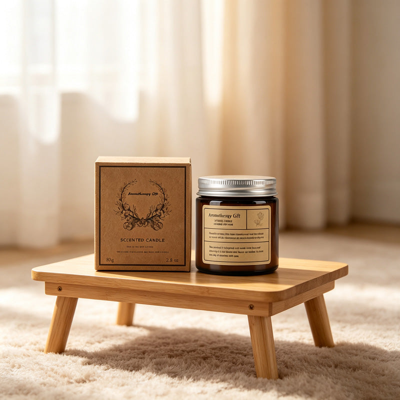 CouldNook Black Vanilla Scent Amber Glass Candle - Soft Home Detail