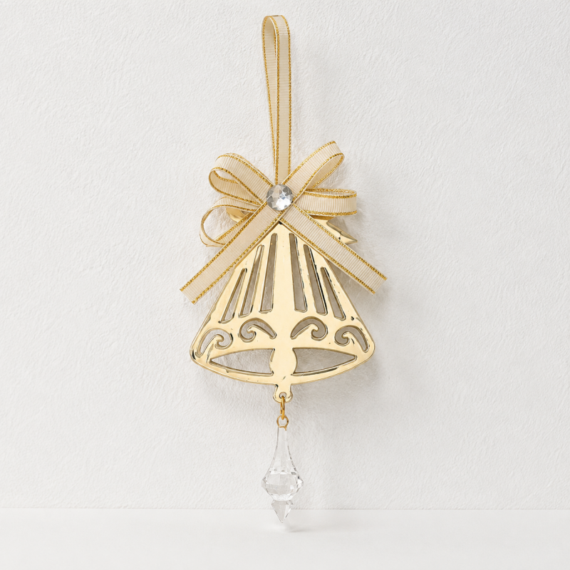 CouldNook Christmas Iron Hanging Ornament - Cutout Shapes and Ribbon Bow