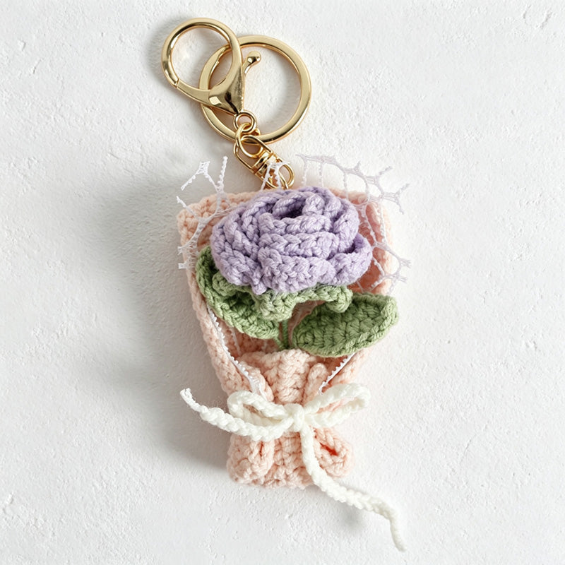 CouldNook Yarn Mini Flower Bouquet Keychain - Seven Bloom Designs