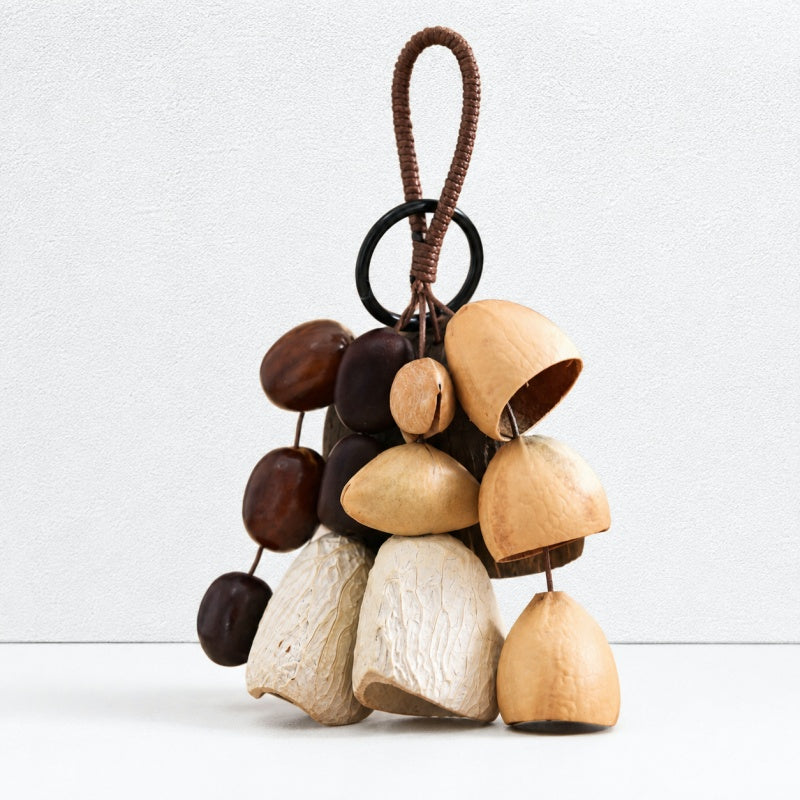 CouldNook Natural Seed Shell Chime - Beads and Braided Loop