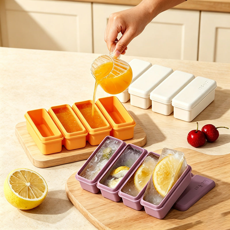 CouldNook Silicone Ice Cube Tray - Long Cube Compartments