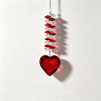 CouldNook Heart Suncatcher - Pendant Colors And Spiral Bead Arrangement
