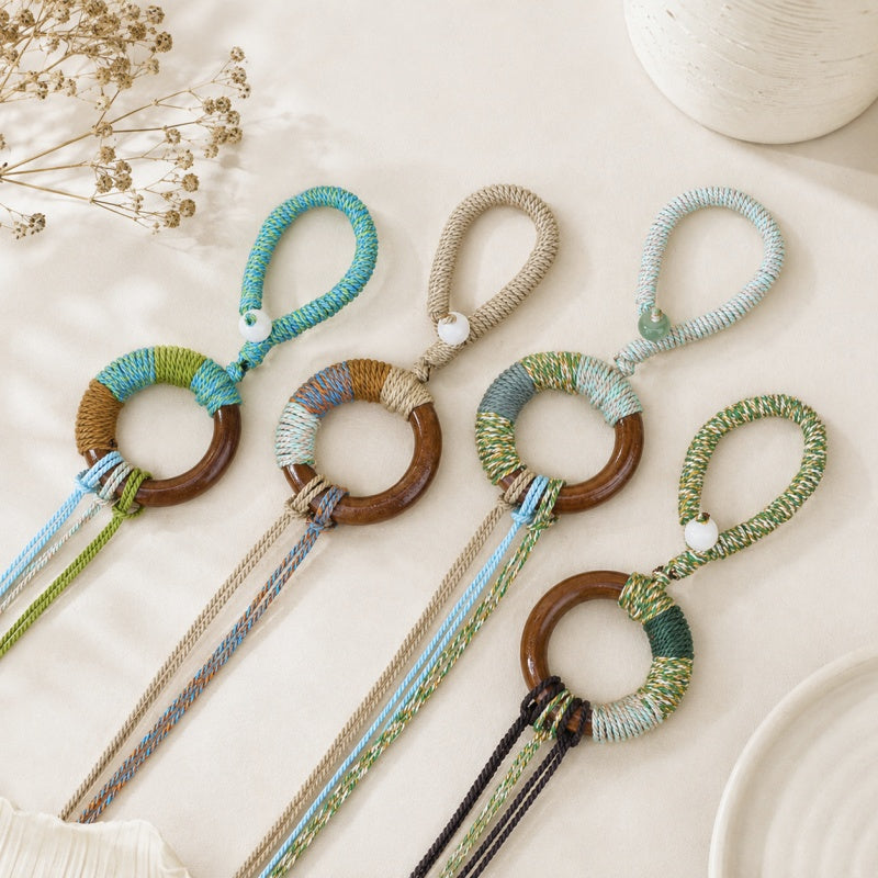 CouldNook Braided Seed Chime Cord - Wood Ring and Loop