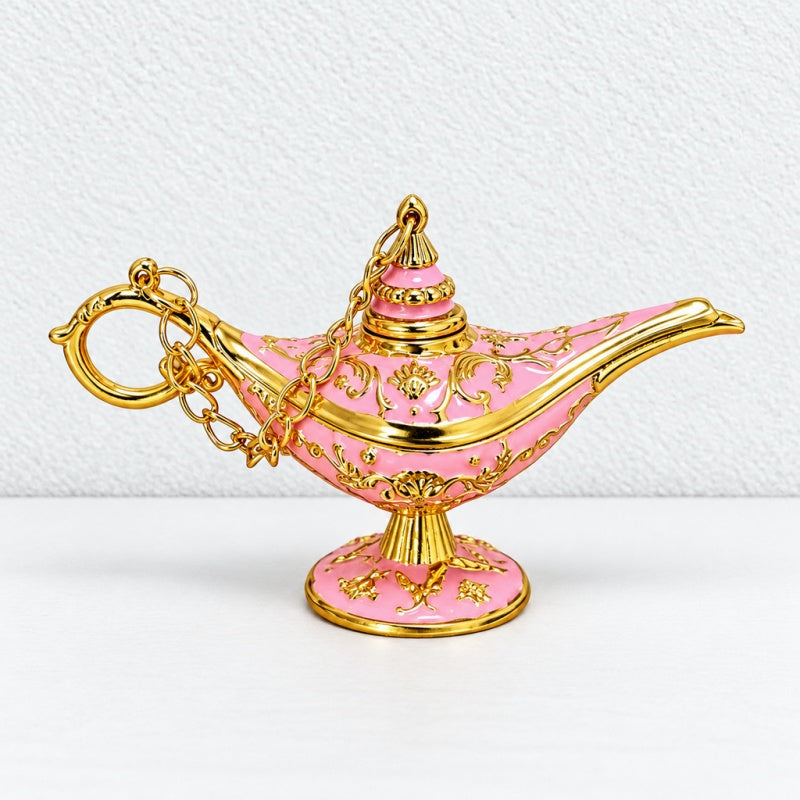 CouldNook Genie Lamp Ornament - Ornate Scrollwork And Curved Spout