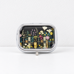 CouldNook Mirror Pill Box - Divided Interior And Rounded Rectangular Lid