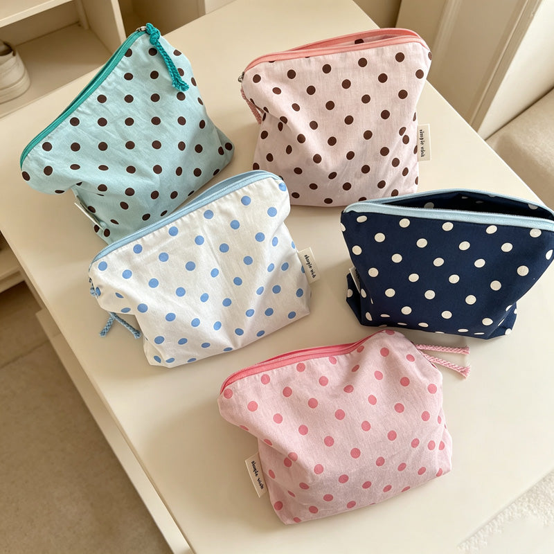 CouldNook Polka Dot Cosmetic Pouch - Six Coordinated Colorways