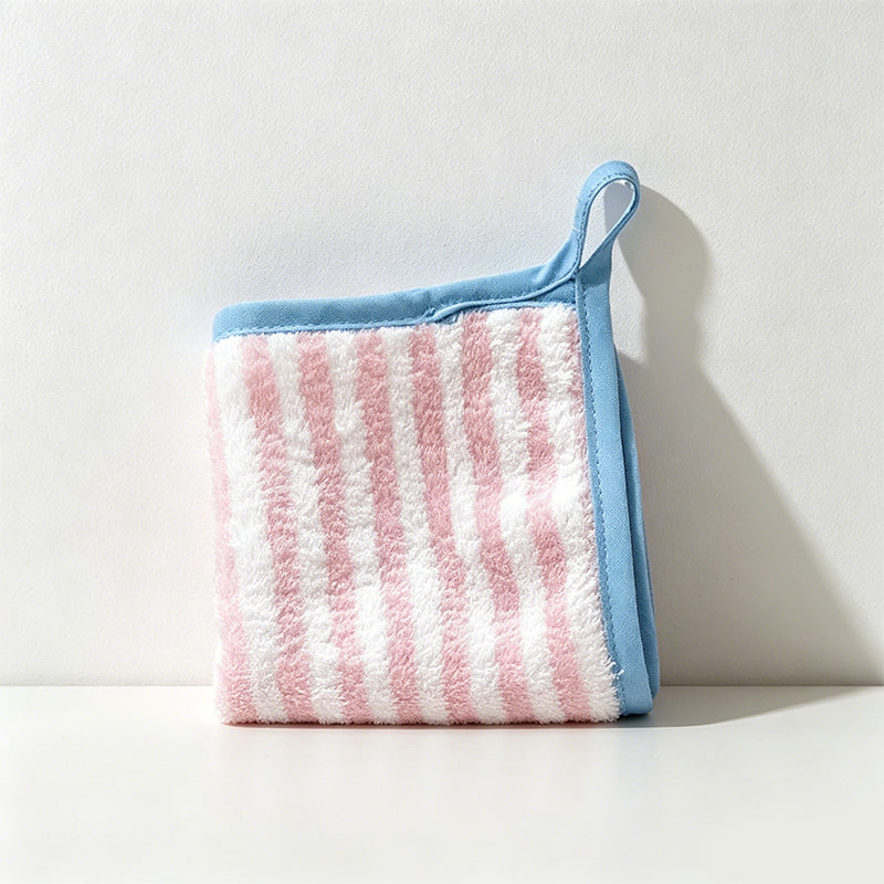 CouldNook Coral Fleece Hanging Hand Towel - Absorbent Kitchen Hand Cloth