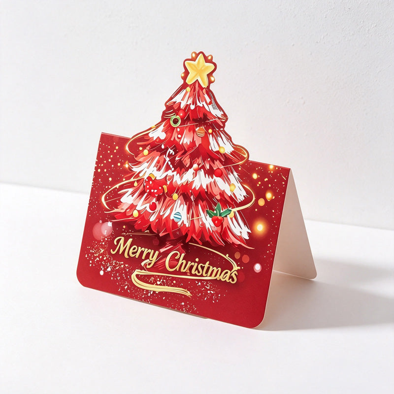 CouldNook Christmas Tree Greeting Card - Layered Pop-Up Design