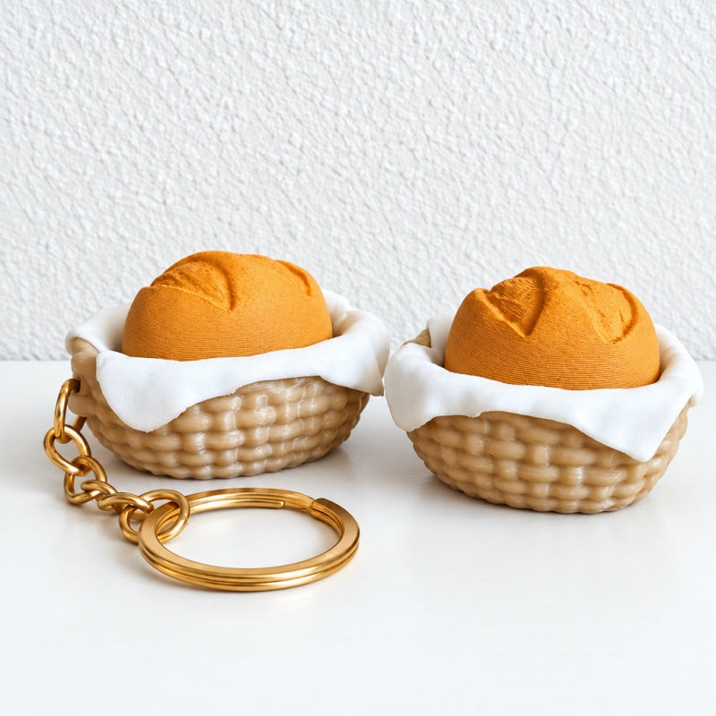 CouldNook Bakery Clicker Keychain - Bread Shapes And Pressable Tops