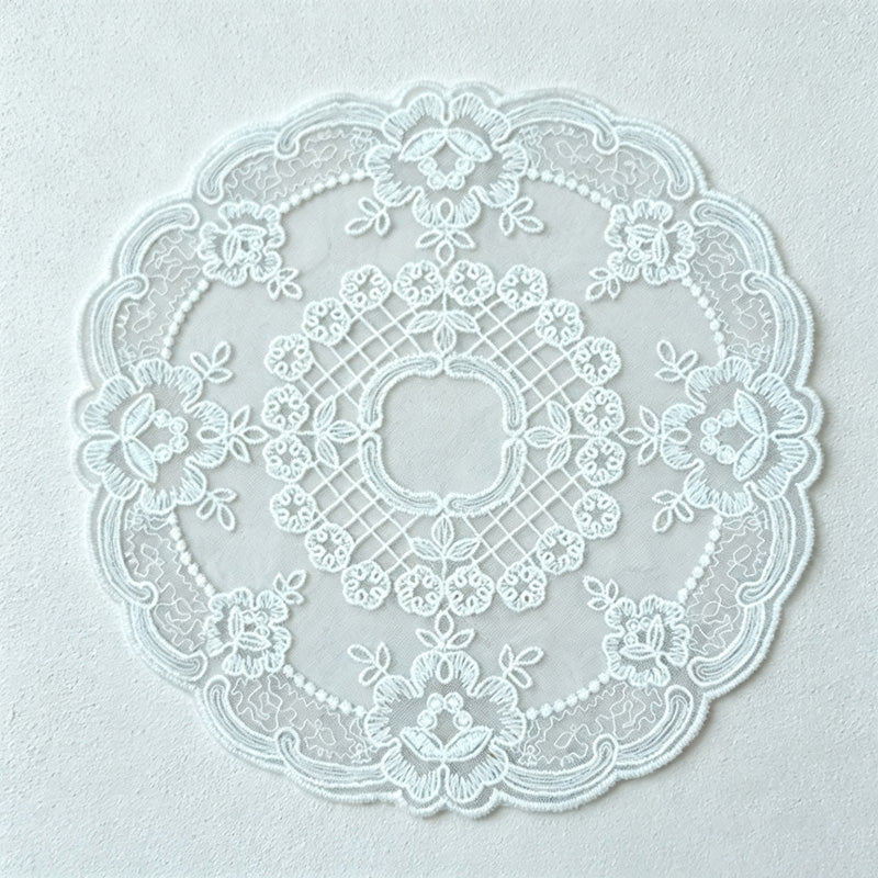 CouldNook Embroidered Lace Mat - Round and Oval Sizes
