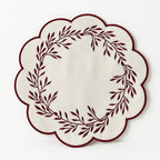CouldNook Chinese Floral Mat - Aesthetic Embroidered Table Accessory