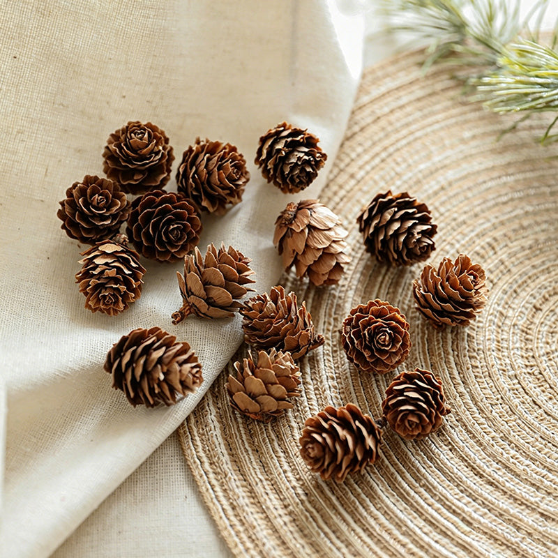 Natural Pine Cones Wall Decor - Christmas Decoration Dried Plant Materials(120pcs)