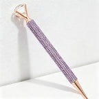 CouldNook Pen-Luxury Large Diamond Top Rhinestone Paved Twist Metal Ballpoint Pen Bling Gift Pen for Office School Wedding(5PCS)