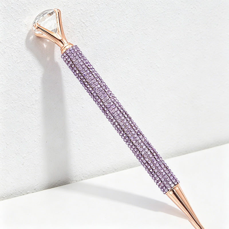 CouldNook Pen-Luxury Large Diamond Top Rhinestone Paved Twist Metal Ballpoint Pen Bling Gift Pen for Office School Wedding(5PCS)