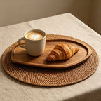 Acacia Wood Boat Shaped Serving Plates - 2 Sizes for Food, Tea & Culinary Display