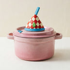 CouldNook Retro Argyle Fruit Triangle Pot Lid Cover - Thickened Mini Oven Mitt