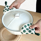 CouldNook Triangle Cotton Pot Holder - Cute Polka Dot Mini Mitt