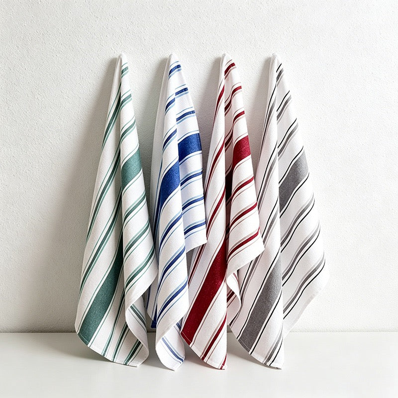 CouldNook Striped Cotton Tea Towels - Multi-Use Kitchen Linens & Table Decor