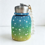 CouldNook 10oz Bling Rhinestone Mini Tumbler - Pearl Handle, Silver Lid (Solid Color Series)