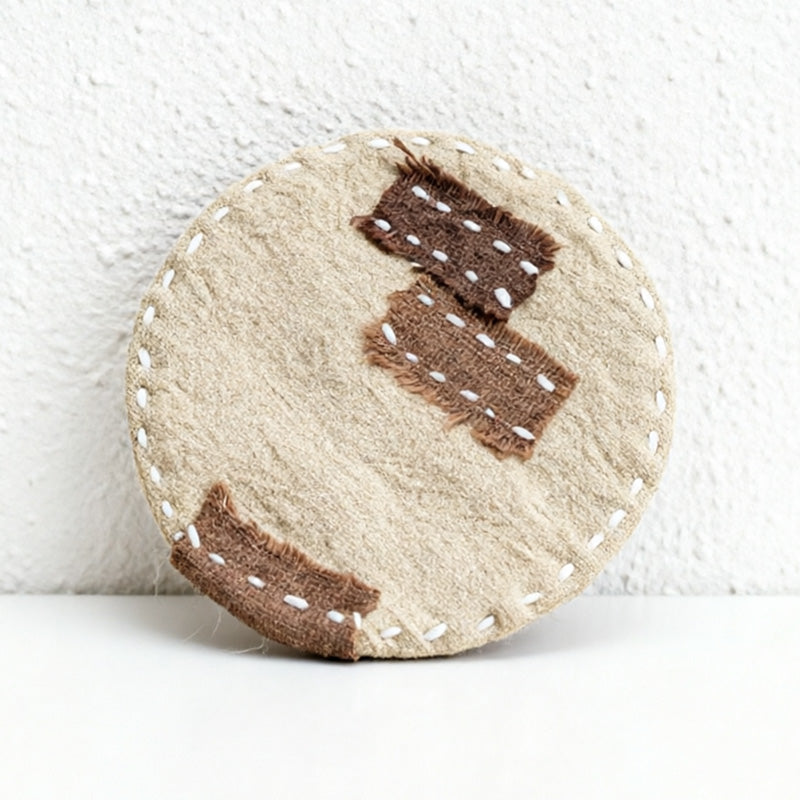 CouldNook Handmade Ramie Patchwork Coaster - Vintage Zen Tea & Coffee Mat