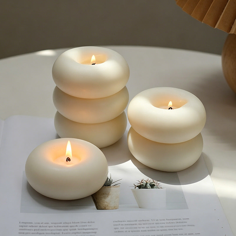 CouldNook Scented Candles - Modern Donut Shaped Sculpted Candle