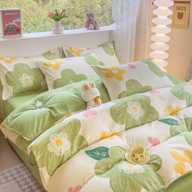 CouldNook Duvet Cover-Floral Print Ultra Soft Skin-Friendly Bedding