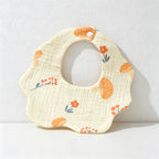 CouldNook Premium Muslin Cotton Baby Bib - Reversible 6-Layer Petal Drool Apron（Set of 10）