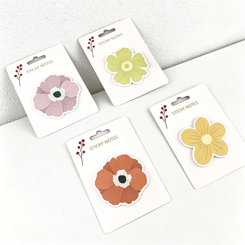CouldNook Morandi Floral Sticky Notes - Aesthetic Pastel Memo Pad
