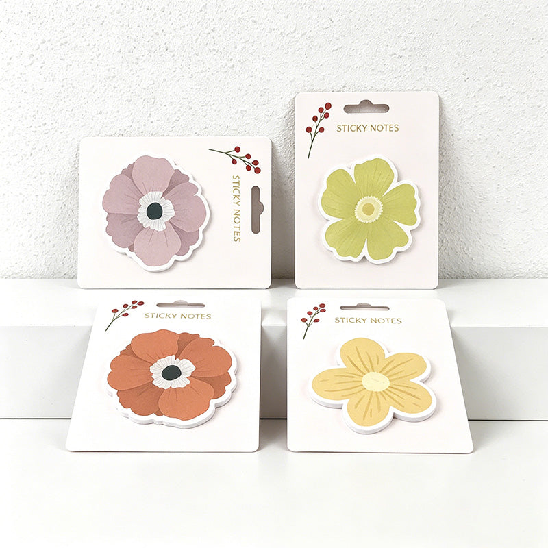 CouldNook Morandi Floral Sticky Notes - Aesthetic Pastel Memo Pad