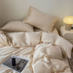 Washed Silk Duvet Cover - Cooling Polyester Fiber Quilt Cover