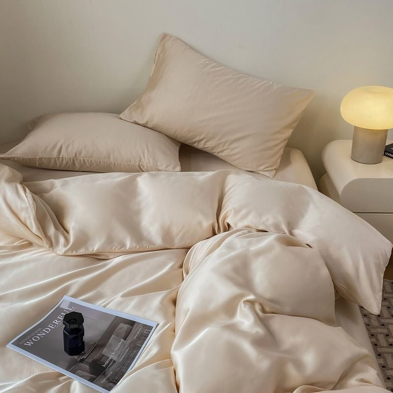 Washed Silk Duvet Cover - Cooling Polyester Fiber Quilt Cover