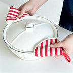 CouldNook Triangle Cotton Pot Holder - Minimalist Striped Mini Mitt