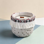 CouldNook Bohemian Fringe Scented Candle - Textured Wabi-Sabi Decor