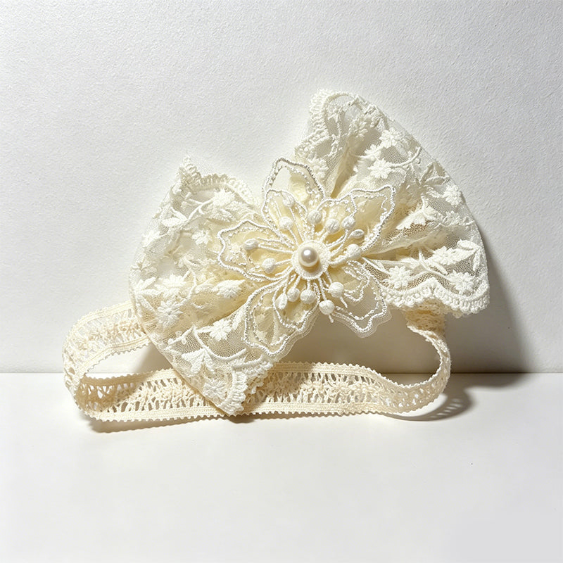 CouldNook Wide Hollow-Out Lace Headband - Aesthetic Floral Hair Accessory