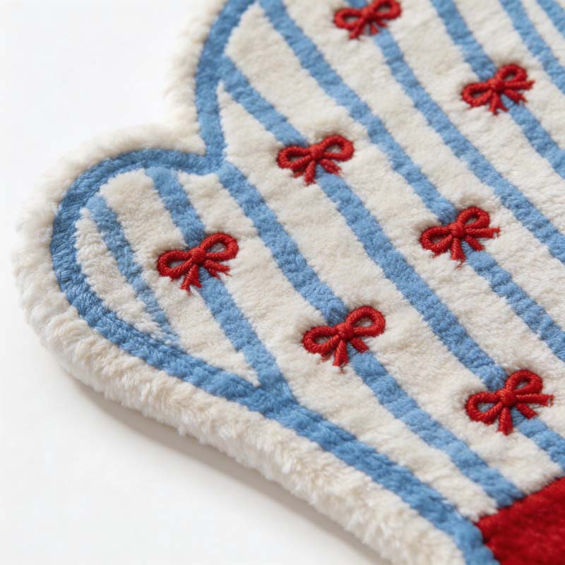 CouldNook Cute Teapot & Mitt Hanging Hand Towel - Soft Coral Fleece