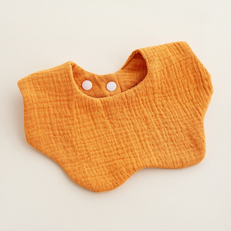 CouldNook Premium Muslin Cotton Baby Bib - Solid Morandi Petal Drool Apron(set of 10)