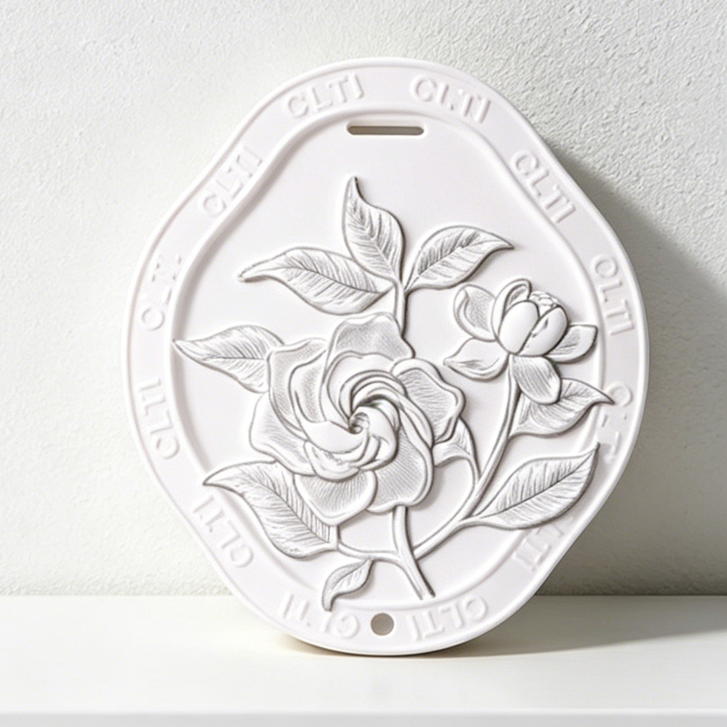 CouldNook Scented Plaster Tablet - Botanical Sketch Wardrobe & Car Pendant-Courtyard Gardenia