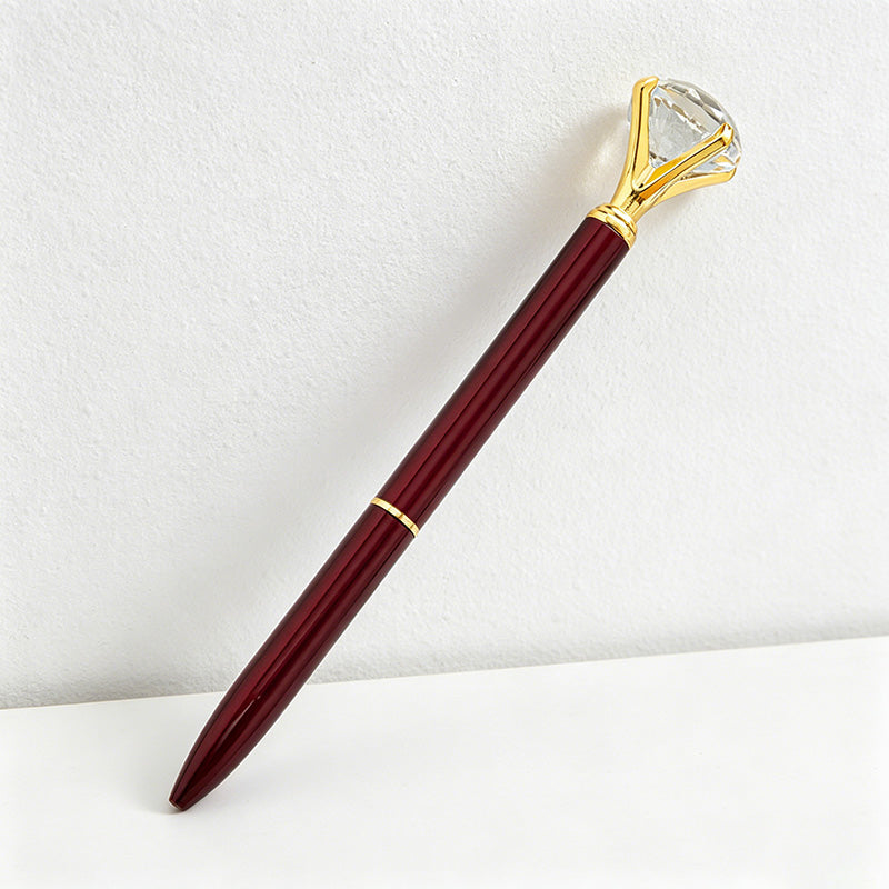 CouldNook Pen-Large Diamond Top Twist Retractable Metal Ballpoint Pen Custom Logo Gift Pen for Office Advertising School