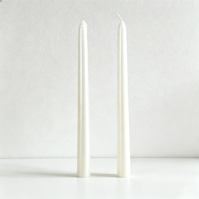 Pearl Elegance Taper Candle Set - Luxury Long Stem Candles for Weddings & Events