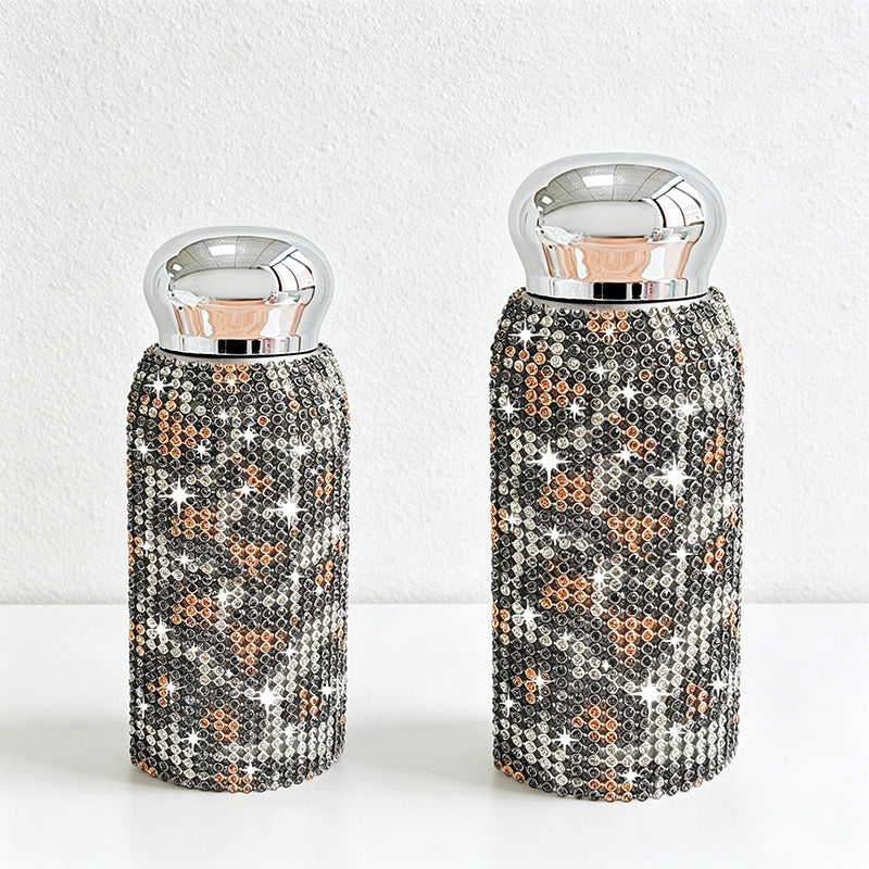 CouldNook Rhinestone Tumblers-6oz Stainless Steel Vacuum Insulated U-Shaped Eggshell Coffee Cup with Straw