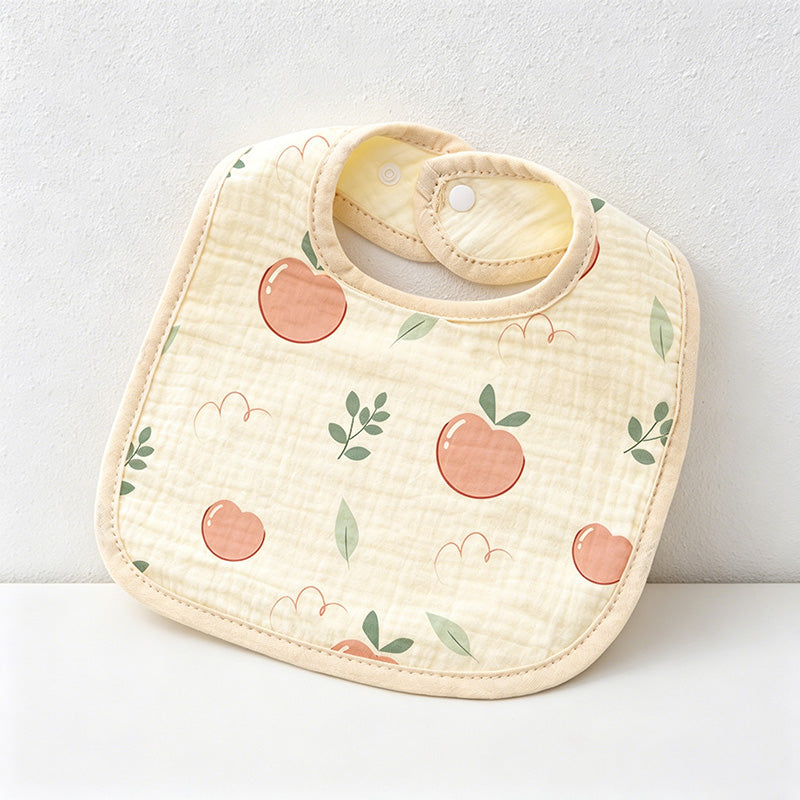 CouldNook Premium Muslin Cotton Baby Bib - Reversible 6-Layer U-Shape Drool Apron(set of 10)