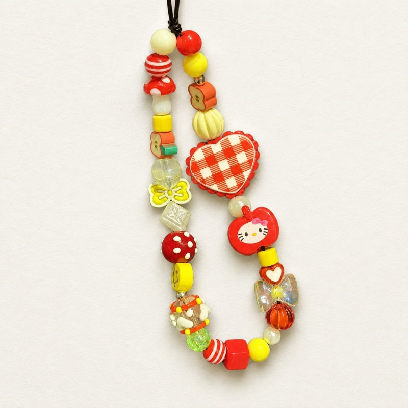 CouldNook Mixed Motif Beaded Phone Charm - Loop Cord Attachment