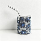 CouldNook Tumbler-3oz Rhinestone Straight Insulated Tumbler with Straw Mini Shot Glass Portable Car Cup